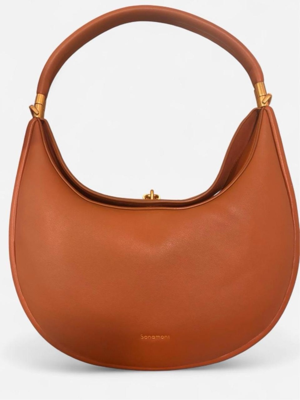 Songmont Cognac Crescent Shoulder Bag